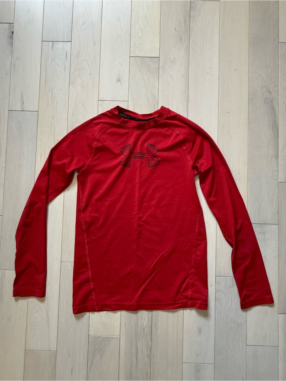 Under Armour HeatGear Red Long Sleeve Performance Tee